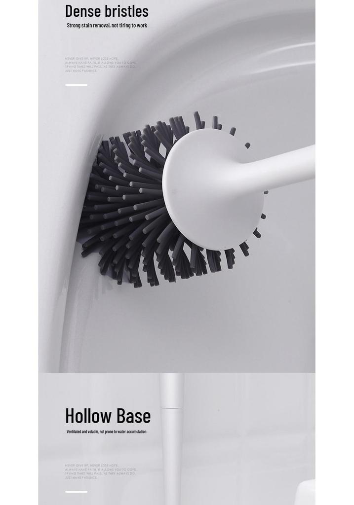 Wall-Mounted Soft Bristle Toilet Brush with Long Handle for Easy Bathroom Floor Cleaning