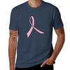 Simple Pink Ribbon Tshirt Basic Solid Color Short Sleeve Tshirt