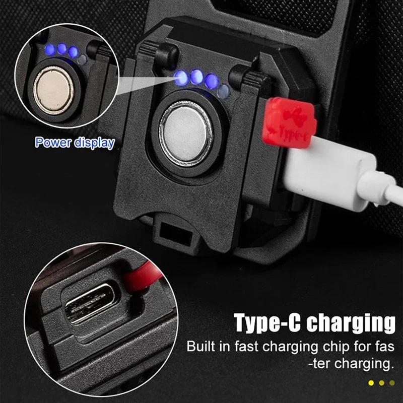 Mini LED Working Light Multifunctional COB Keychain Light Rechargeable Portable Flashlight Outdoor Camping Torch