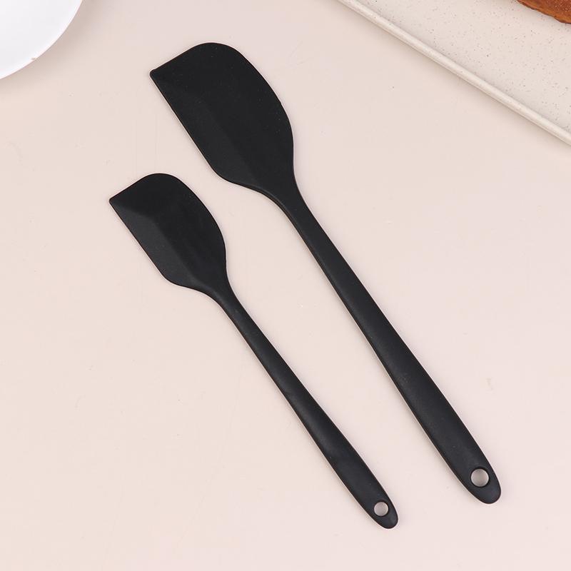 2Pcs Silicone Spatula Set Cake Butter Cream Spatula Kitchen Baking Mixing Tool Non Stick Scraper Chocolate Spreader Smoother