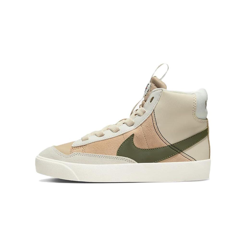 Nike Blazer Mid 77 SE PS Dance - Sanddrift Medium Olive Dětské tenisky Hnědá Světle stříbrná Phantom DQ0370-100