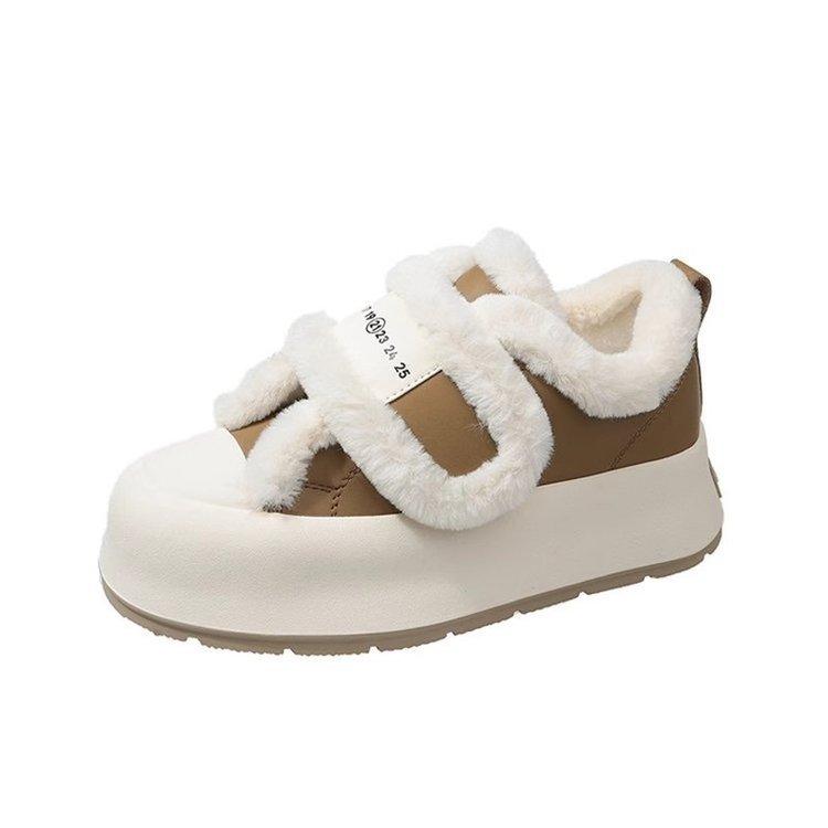 22 Velcro board shoes with cotton thick soles to increase the height of winter shoes