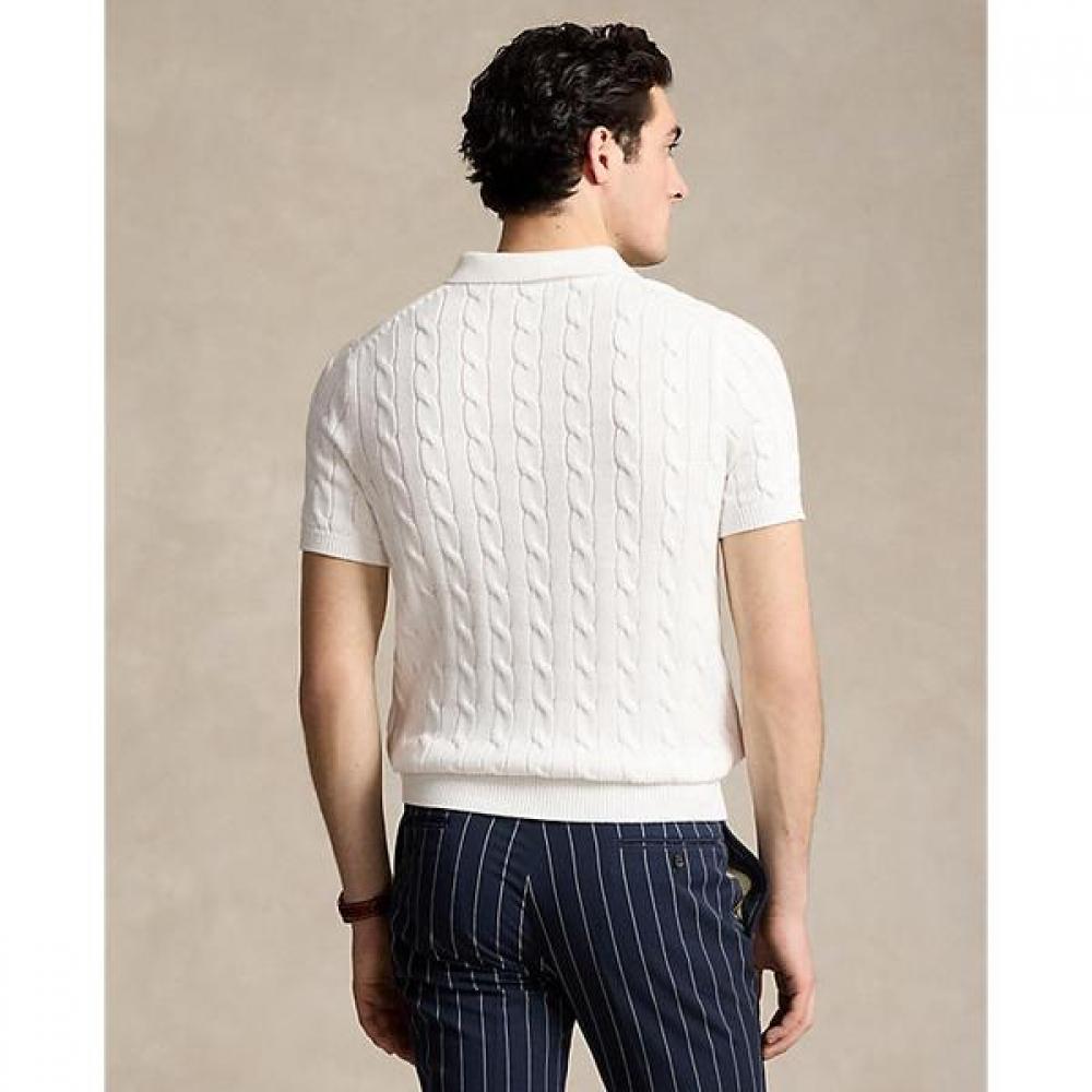 Polo Ralph Lauren Men Cable Knit Cotton Polo Collar Sweater  Mnposwe1n820028100 