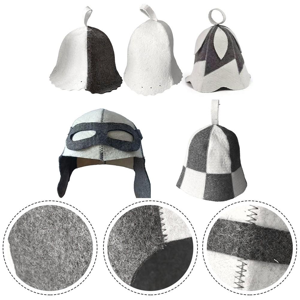 Breathable Design Felt Sauna Cap Pilot Sauna Hat Ear Protection