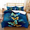 Purple Lavender Butterfly Comfortable Duvet Quilt Cover Pillowcase Bedding Set Children Bedroom Decoration Home Textile