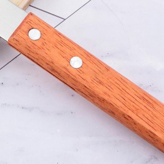 Stainless Steel Frying Spatula Set with Wooden Handle Heat Resistant Solid Turner Non Stick Slotted Spatulas for Frying Baking Flipping Turning