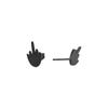 Party Silver Plate Gift Street Wear Men Accessories Women Korean Earrings Middle Finger Up Earrings