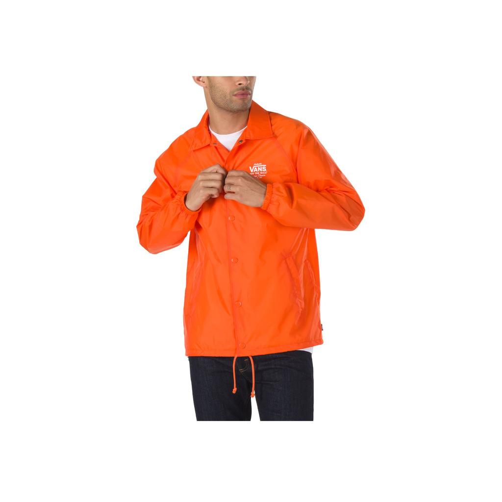 Vans Letter Logo Print Polo Loose Jacket Unisex Jacket Orange VN0002MUFLM