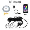 LED Car Interior Ambient Strip Light With APP Remote Control Auto Decorative Lamp RGB Fiber Optic Atmosphere Neon Lighting Kit