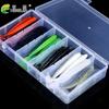 HENGJIA 30Pcs Boxed 10Cm-5.4G Soft T Tail Paddle Tail Baits Artificial Isca Pesca Wobbler Bass Minnow Lure Silicone Baits