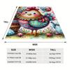 Cartoon Chicken-Themed Pattern Flannel Printed Blanket Suitable For All Seasons Suitable For Living Room Office Sofa And Travel