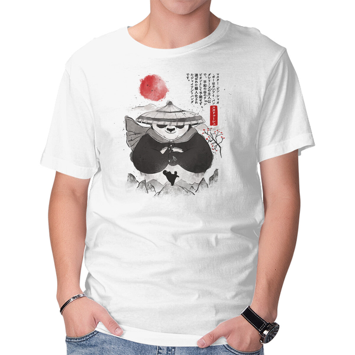 Unisex Crew Neck T-Shirt Po The Dragon Warrior Graphic Short Sleeve Casual Tee XXXL