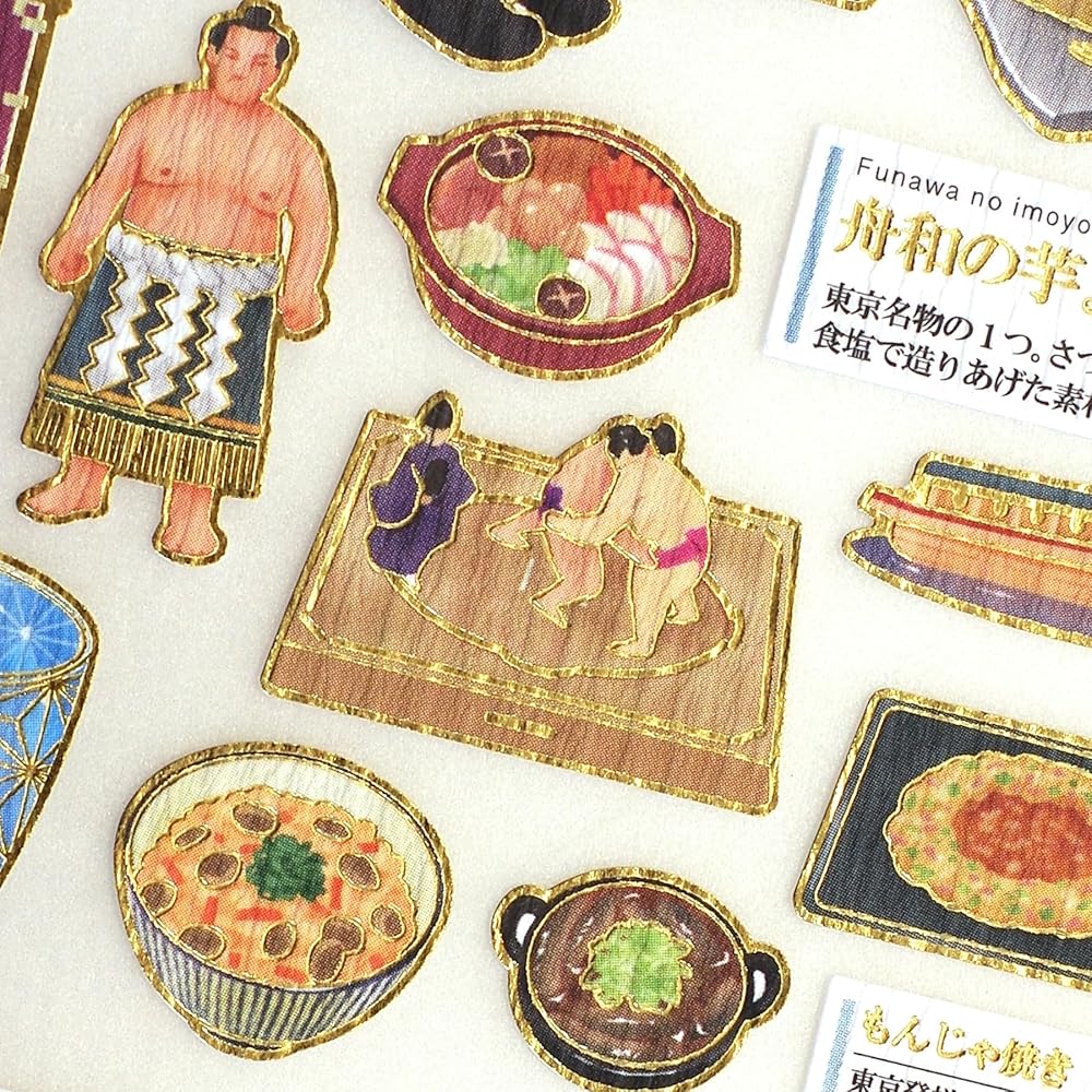 Kamio Japan Adult Illustrated Sticker Tokyo 228107 - Decorative, Colorful, Fun Stickers