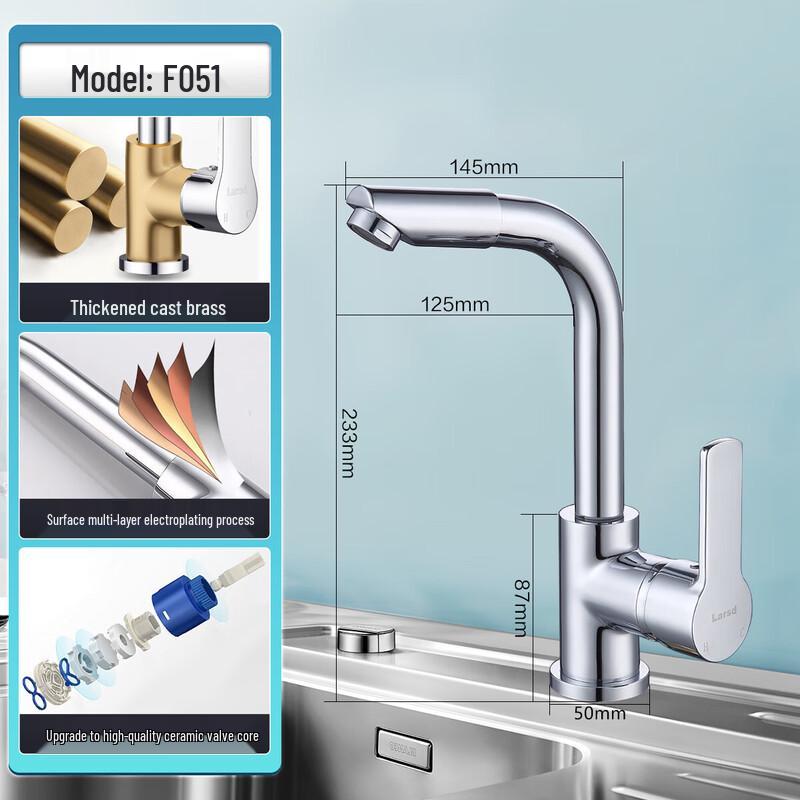 Larsden 720° Swivel Hot & Cold Basin Faucet