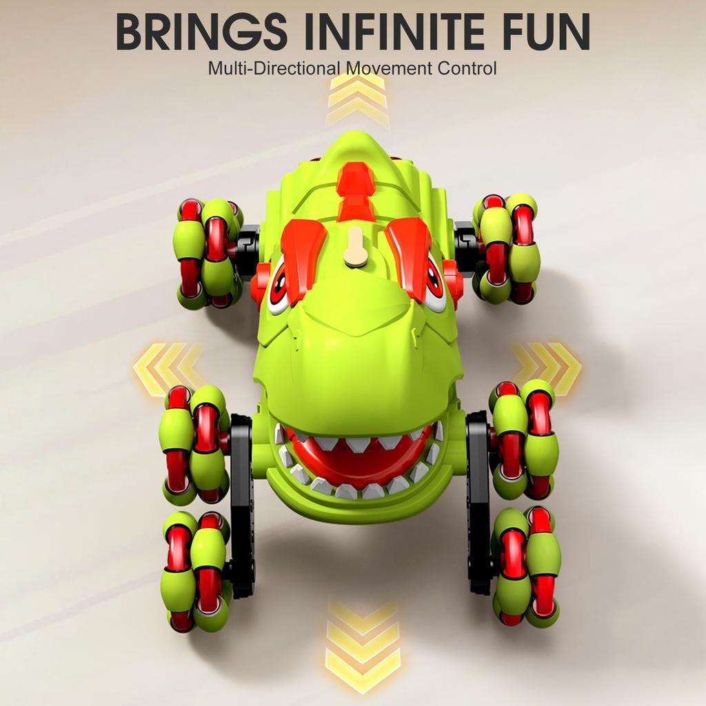 Remote Control Stunt Car, 2.4Ghz 360° Rotating Electric Car Toys with Lights, Sound and Spray Functi