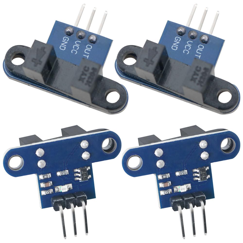 5PCS IR Sensor Module with Indicator Light Intelligent Trolley Speed Sensor Module Optical Interrupt Sensor Motor Speed Detection for Trolley