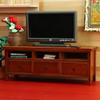 Miniature Wood TV Cabinet With Functional Drawer Doll House Living Room Scene Display Accessory Craft Model Furniture