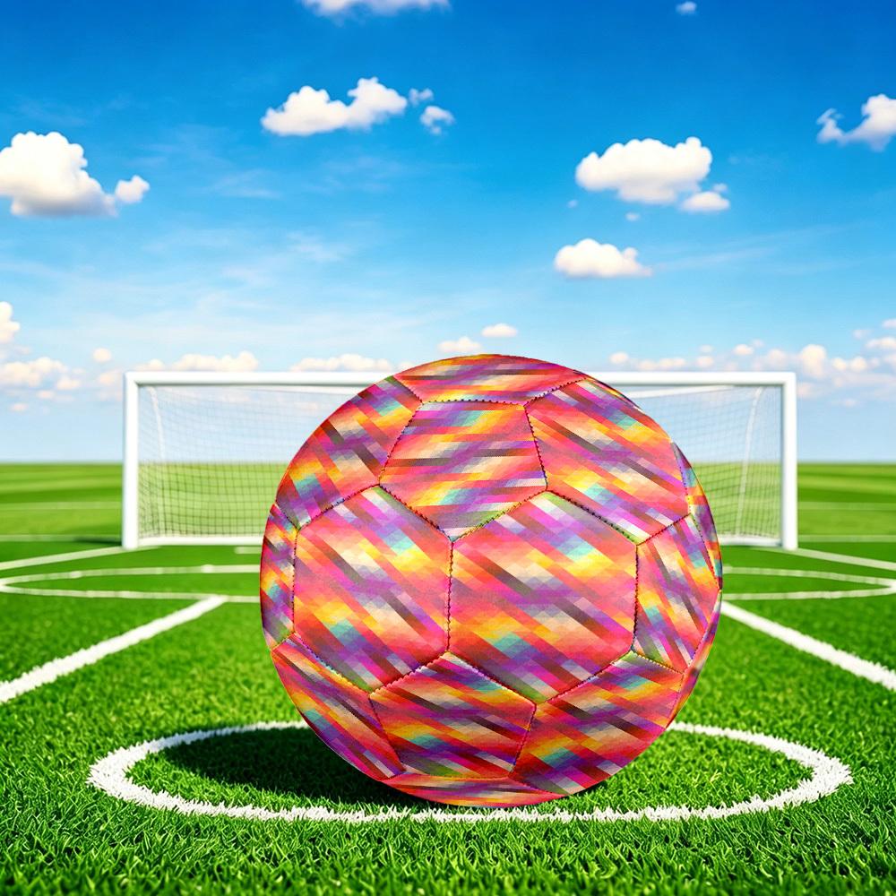 1pc Colorful Abstract Size 5 Soccer Ball Professional Match Training Football Indoor &Outdoor Sports Ball Lightweight Durable m6543