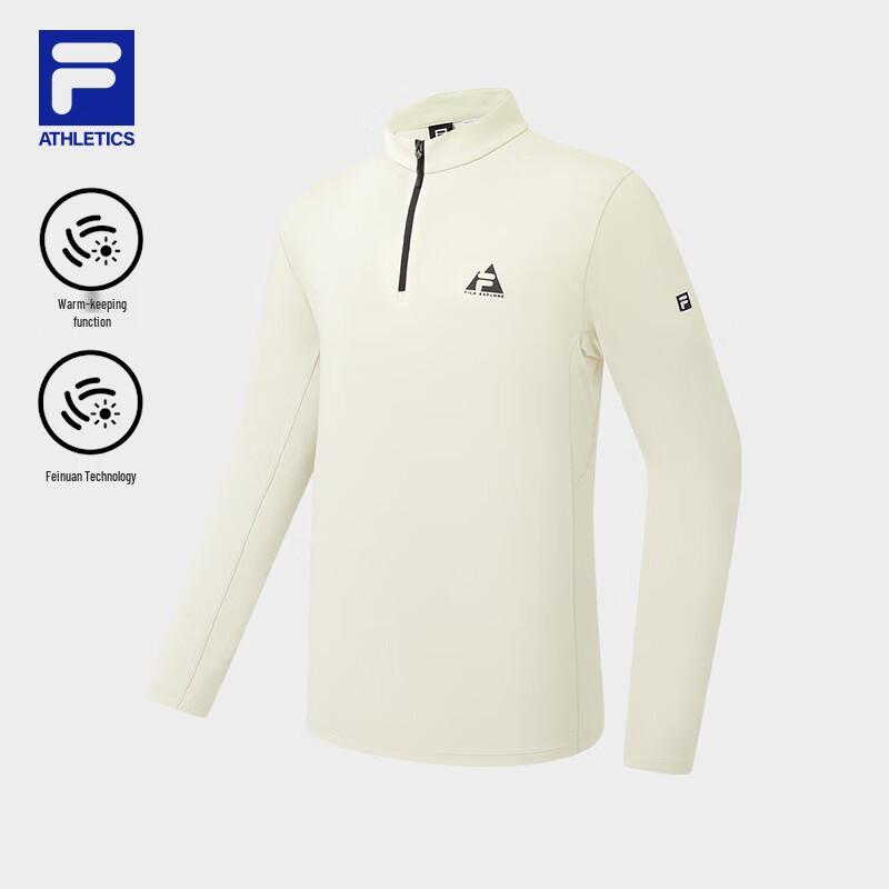 FILA Men's Fleece-Lined Half-Zip Knit Long Sleeve Top
