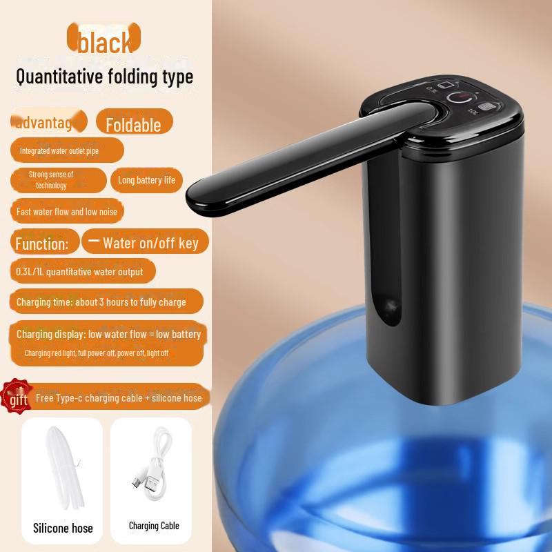 

Электрический насос для подачи бутилированной воды для легкого извлечения воды чёрный