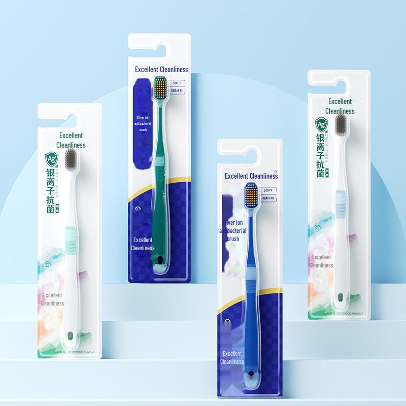 Brosse à dents pour adulte Youjie Youjing Silver Ion avec tête de brosse large pour un nettoyage rapide
