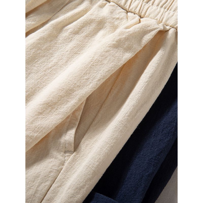 Pants Men's Spring and Autumn Cotton Straight Loose All-Match Casual Pants Trendy Brand Trendy Men's Wide Leg Drape Trousers