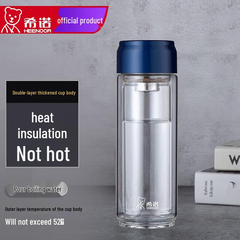 Heenoor Double Wall Glass Tea Cup