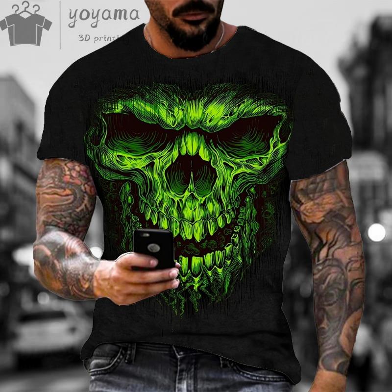 Animal Horse Pattern 3d Hd Printing Summer Men's T-Shirt Short Sleeve Fashion Personality New O Collar Creative Daily Casual Top