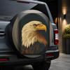 1pc, Realistic White-Haired Eagle Style Car Tire Cover, Retro Eagle Head Print, Exterior Spare Tire Protector, Convenient Car Tire Accessory Set, Neat