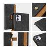 For Iphone Phone Leather Case for Iphone 16 15 14 Buckle Flip Bracket Contrast Color Phone Case
