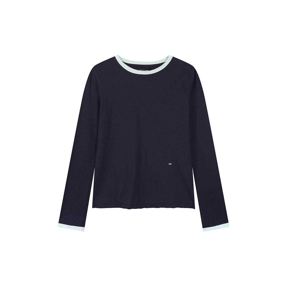 PLASTIC ISLAND Color Block Layered Long Sleeve T-Shirt Ps2Cl361