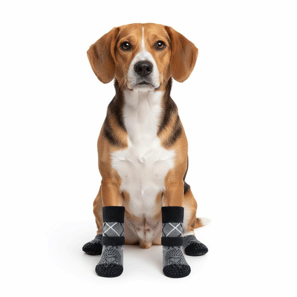 4pcs/lot Paw Protection Pet Dog Socks Adjustable Puppy Sock Dog Foot Covers  Small Medium Large Dogs