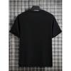 Men's Summer Casual T-Shirt Vertical Chicago Text Print Short Sleeve Streetwear