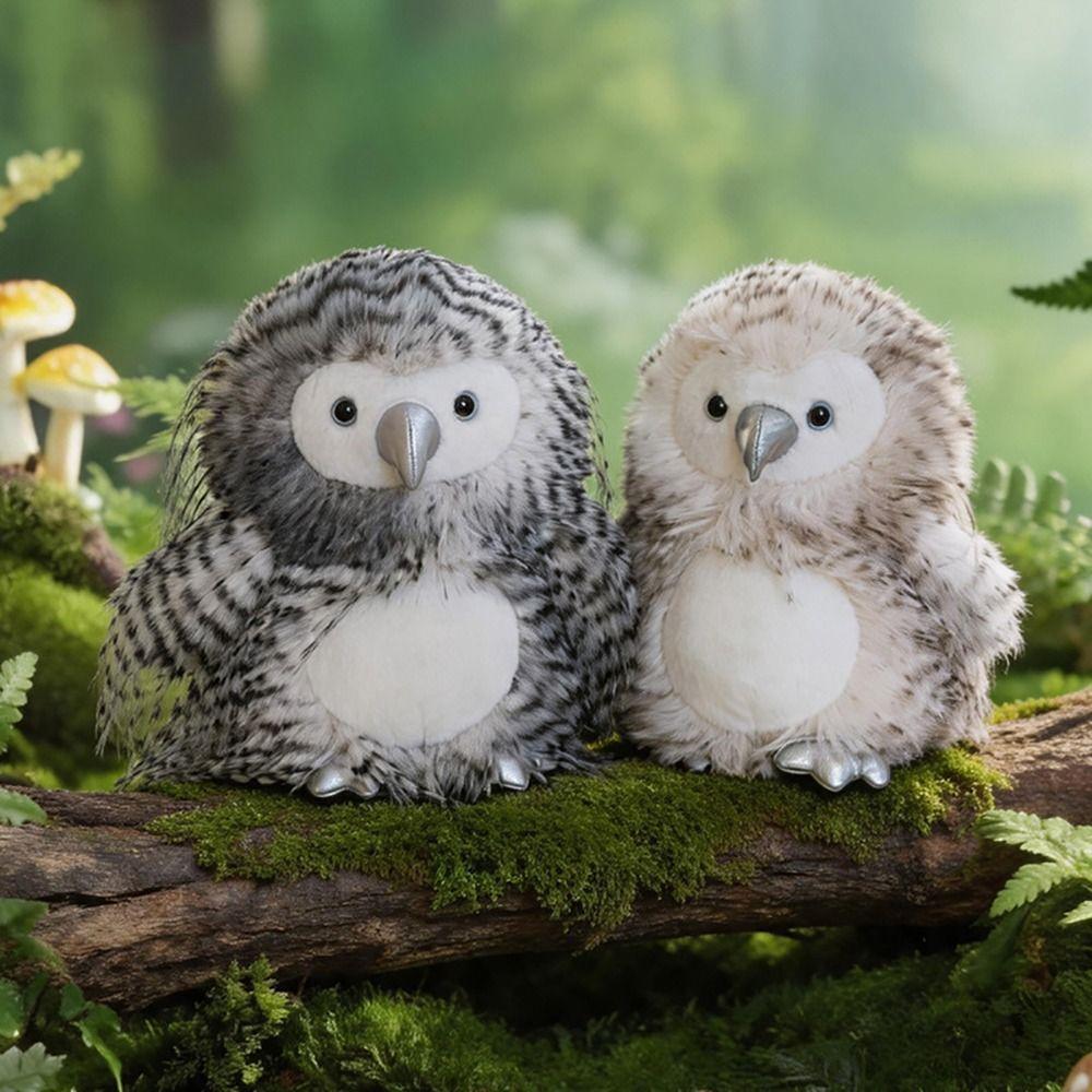 Soft Plush Owl Stuffed Doll Hairy Soft Owl Toy Cute Simulation Owl Toy Desktop Ornament