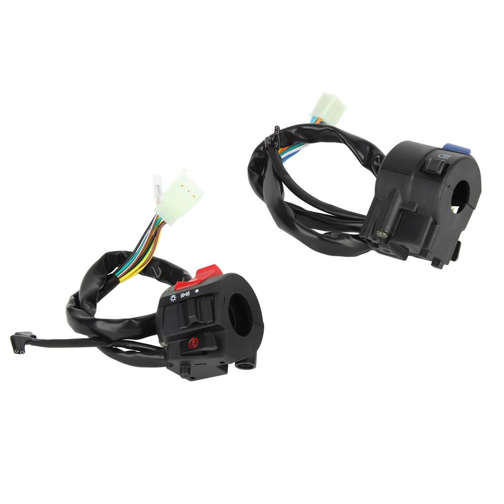 1 Pair Motorcycle 7/8inch Left and Right Handlebar Mount Switch with Horn and Ignition Control