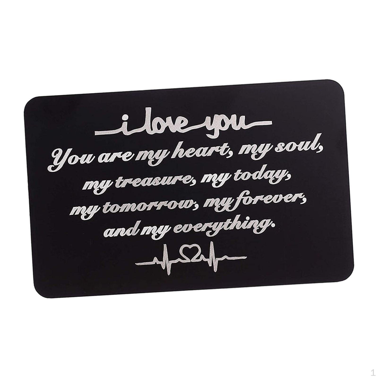 

Кошелек с гравировкой, вставка для открытки, поздравление на помолвку, день матери, муж i love you