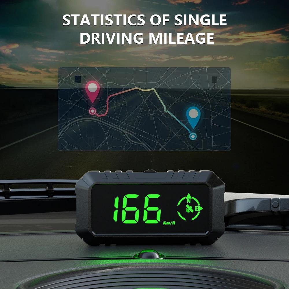 ZQKJ G7 GPS Speedometer Digital HUD Head Up Display Big Font Compass Speed Meter KMH MPH Auto Accessories for All Cars