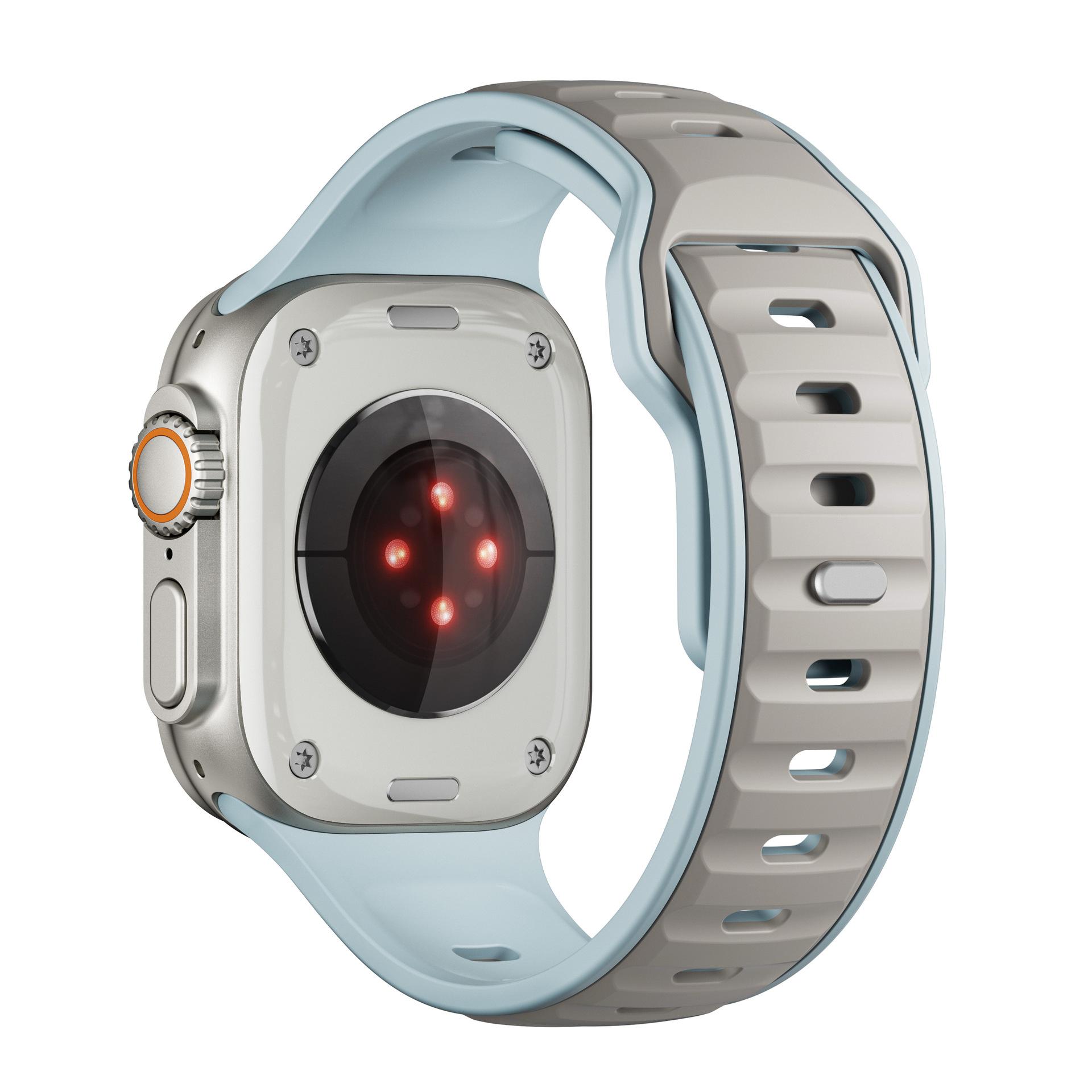 

Силиконовый ремешок для Apple Watch Series 10 46 мм 42 мм 41 мм 45 мм 44 мм 40 мм Ultra 2 49 мм спортивный дышащий ремешок для Iwatch Series 10 9 8 7 Ultra1/2 49mm