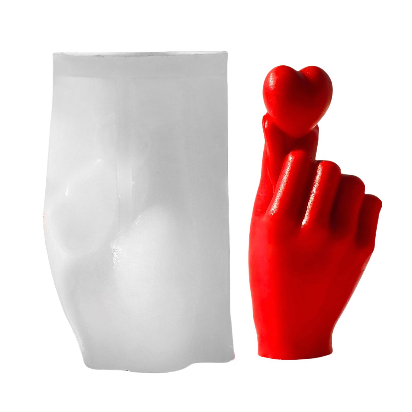 

Многоразовая и простая в извлечении силиконовая форма в виде 3D-сердца для изготовления свечей и украшений на День святого Валентина своими руками