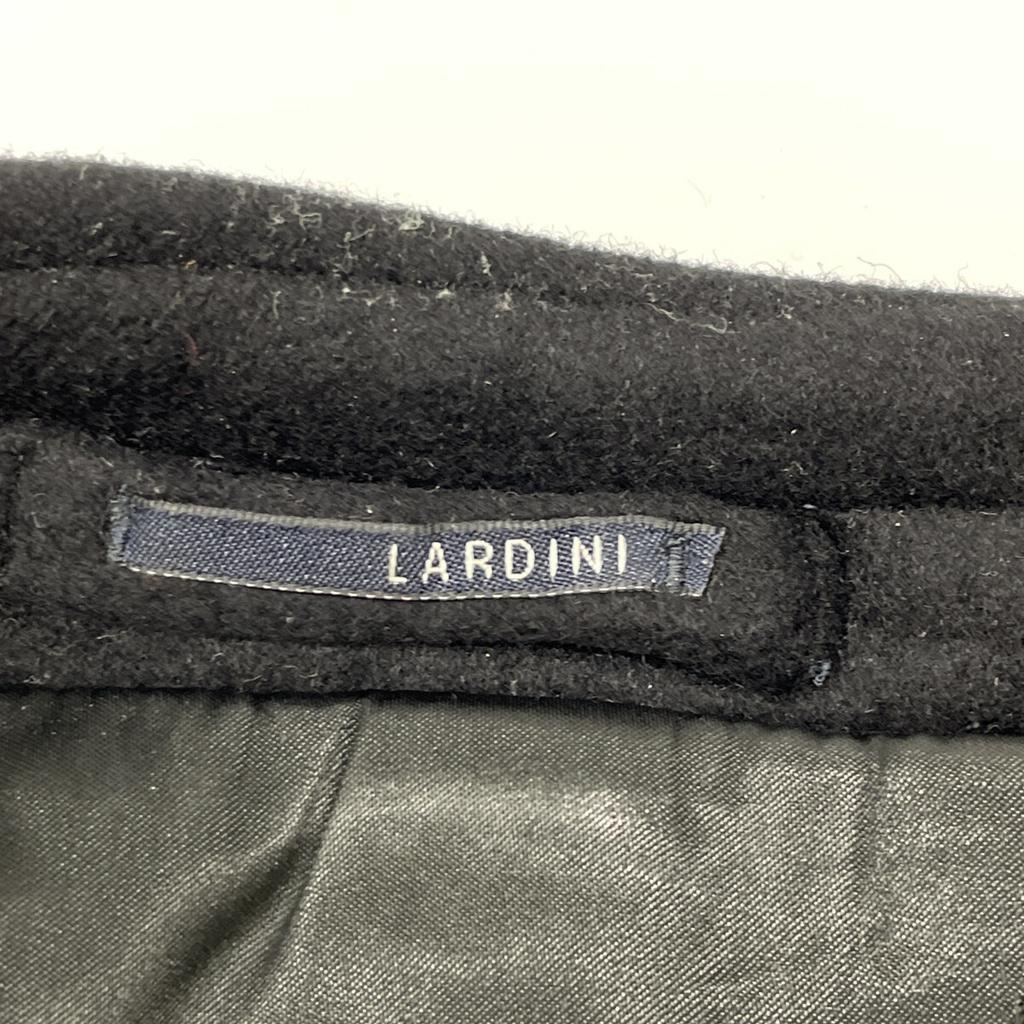 LARDINI Black Cashmere Double Chester Coat IP23659AE Coat 48 blackUsed