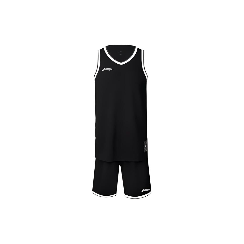 Li-Ning Quick-Dry Breathable Sleeveless Sports Basketball Set Men Sportswear Black YATT175-2