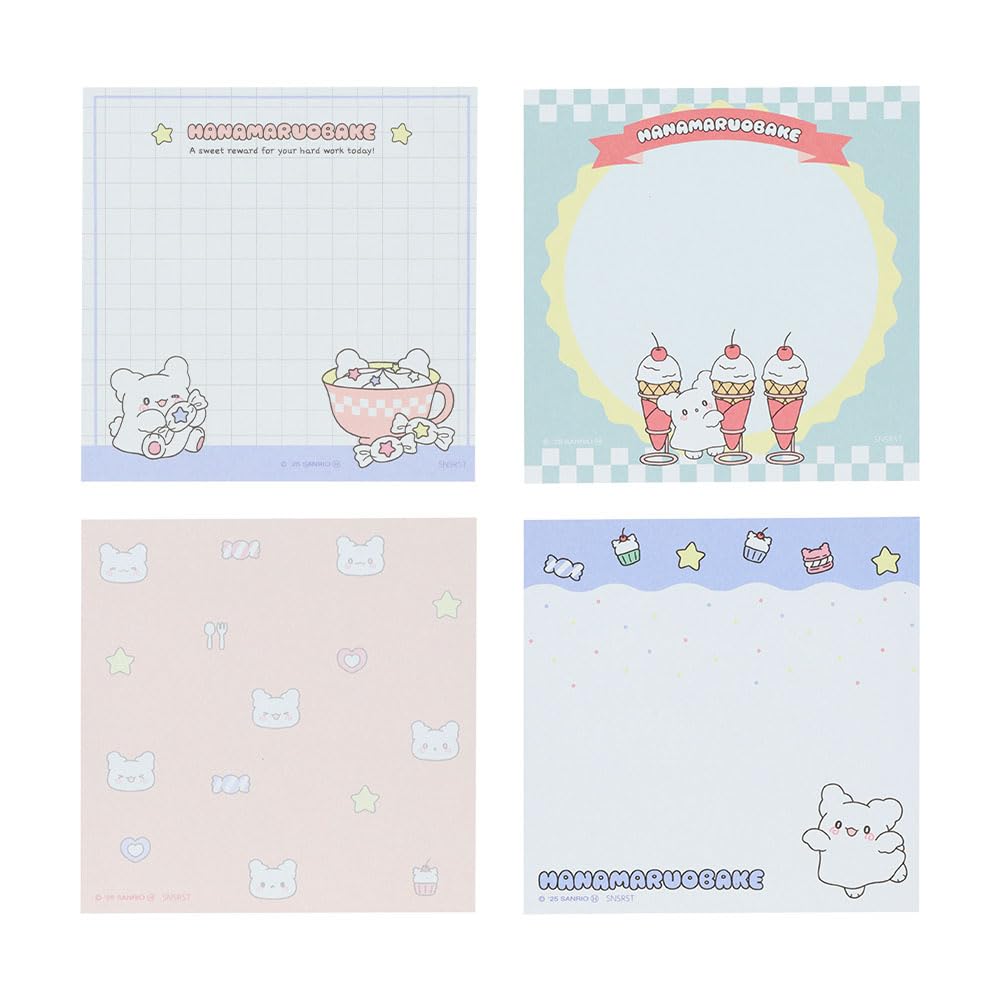 Schreibwaren Hanamaru Obake Sanrio Charaktere Memo S2849623 Sun-Star Block, Quadratisch, Blau,