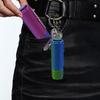 3D Printed Spiky Fidget Toy with Ball Chain, Stress Relief Gripper Sensory Toy with Spinner & Clicker, Portable Travel Massage Stick Pain Stimming