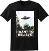 I Want To Believe Alien Teehirt Unisex Tee Black