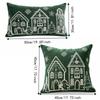 Breathable Christmas Pillowcases House Snowflake Embroidery Pillow Case  Christmas Decor