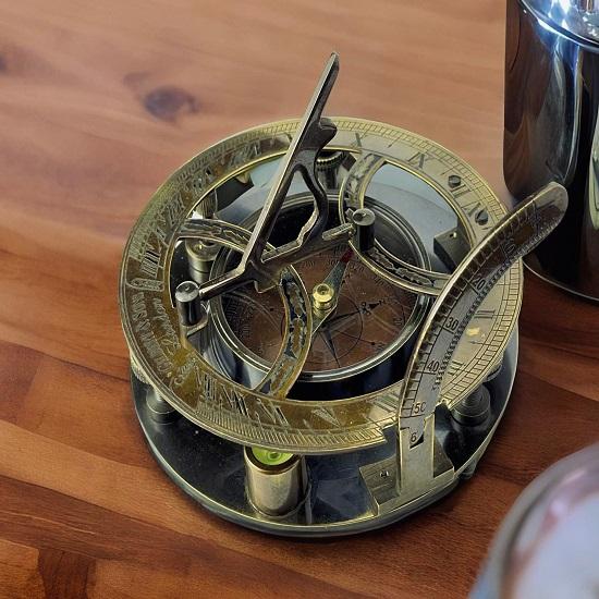 Compass with Sundial of Gilbert Sons London, Perfect for Gift and Home and Office Decor