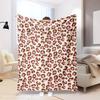 Classic Leopard Print  Flannel Blanket Warm Soft Halloween Christmas Couch Warm Cozy Decorative Decor Gift for All Season