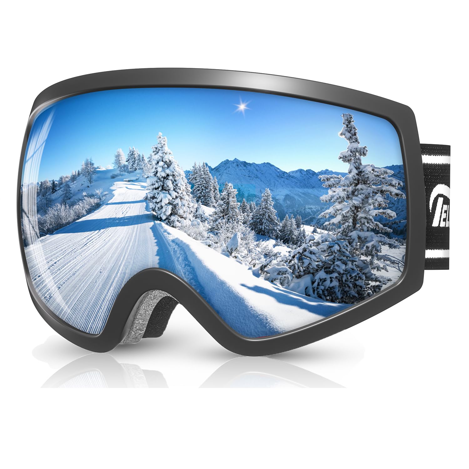 

Горнолыжные очки OTG с бейсболом, сделанные из UV400, с широким полем зрения, шлем, снежные и унисекс для мужчин и и оправа с серебряными линзами EX-DASH Wide-Vision,