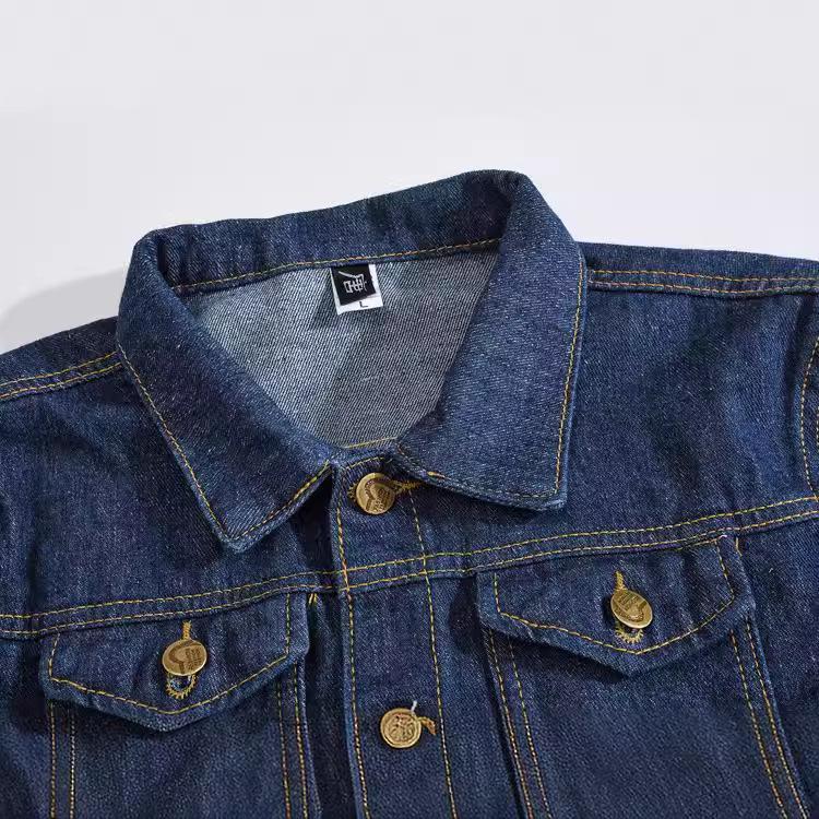 Męska Kurtka Dżinsowa Slim Fit Plus Size - Styl Koreański, Casualowa Moda na Wiosnę i Jesień