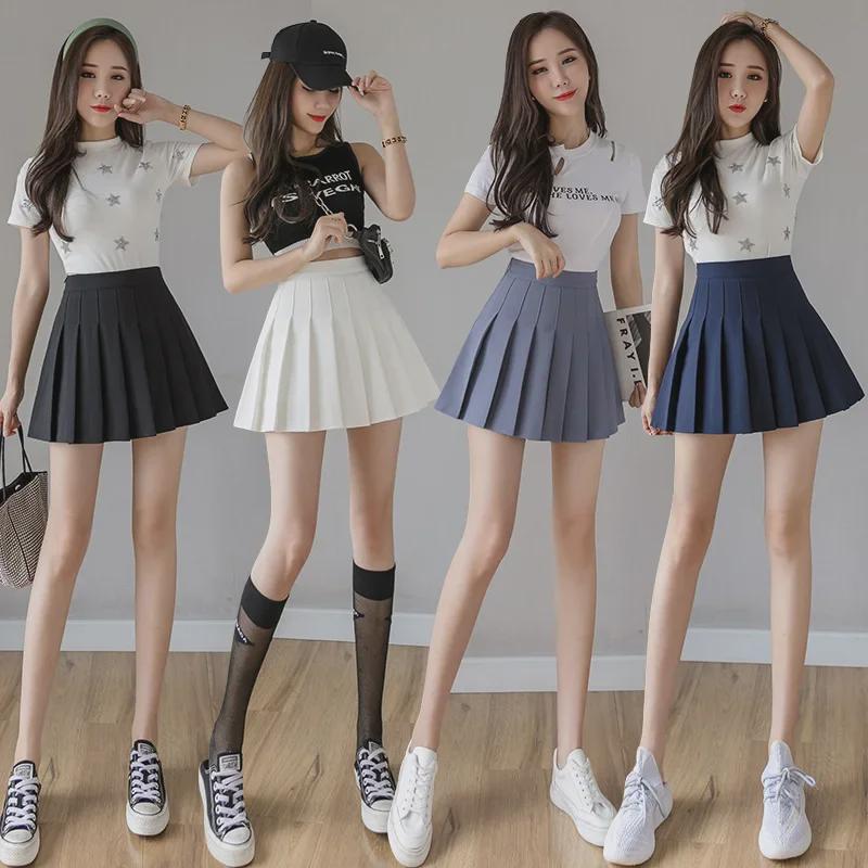 

Women s High Waist Pleated A-Line Skirt: Anti-Exposure, Anti-Wrinkle, Black, Korean Style, Perfect for All Seasons. M